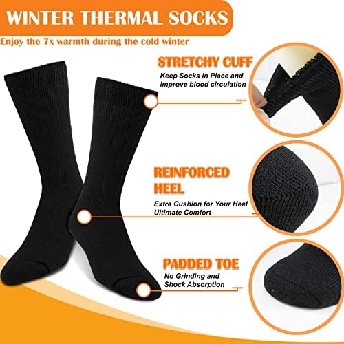 Мъжки Зимни Термоботинки NevEND, Дебели Изолирана Чорапи С подгряване За по-Активна дейност В Студено време, 3 Чифта