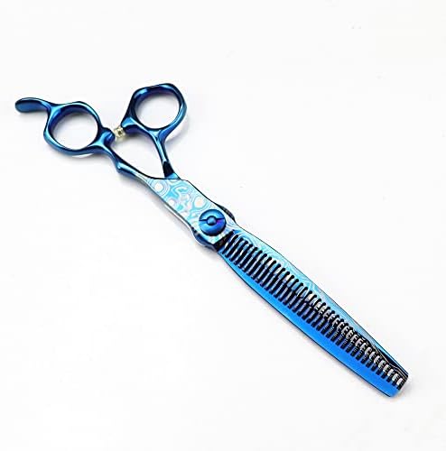 Ножица за подстригване на коса, 7-инчов професионален сини дамасские ножици Престижна ножица за подстригване на коса фризьорски инструменти за рязане филировочны?
