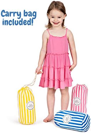 Плажна кърпа премиум-клас с качулка за деца от 3-10 години | В комплекта чанта за носене на съвсем малък | Размер 30 х 50 | Класически детски Плажни кърпи за момичета и момчета | Детско Плажна хавлия от памук -