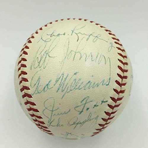 Най-добрите бейзбол екип, на Всички звезди 1940 година Подписа договор с Джими Фоксом и Джо Ди Маджо JSA - Бейзболни топки с автографи