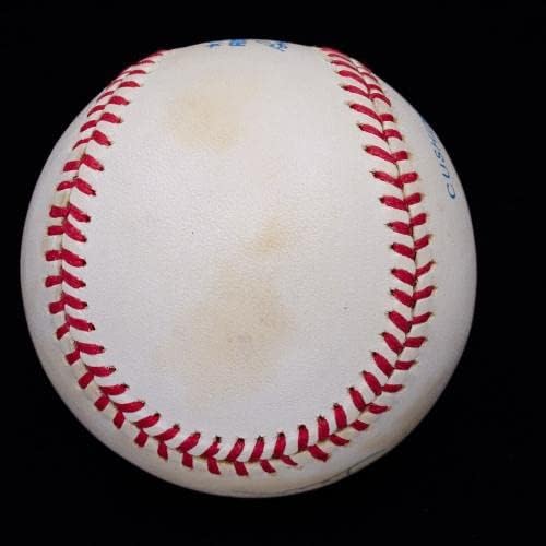 1980-те Били Мартин С Автограф OAL Baseball йорк Янкис JSA LOA BB10491 - Бейзболни топки С автографи