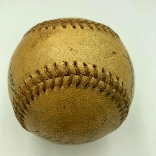 1946 г. Отборът на Детройт Тайгърс Подписа Официален договор с Американската лига бейзбол Харридж - Бейзболни топки с автографи