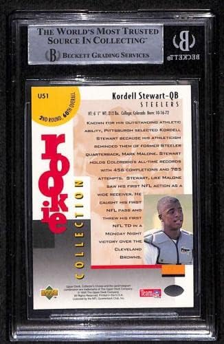 51 Kordell Stewart RC - 1995 Collector ' s Choice Обновяване на футболни картички (Звезда) БГД С автограф на Футболни топки