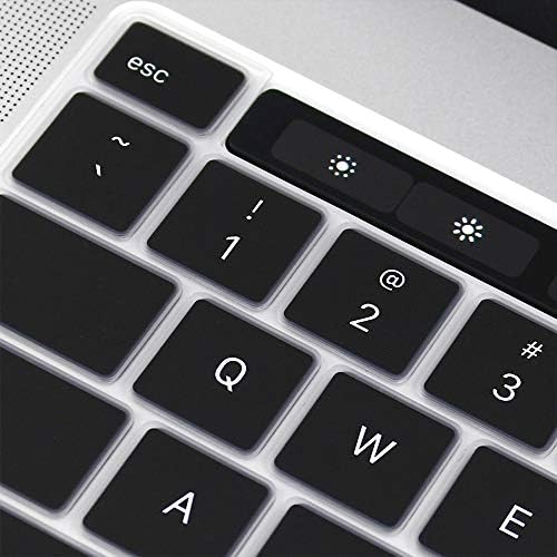 ProElife ултра тънък силиконов калъф за клавиатурата за MacBook Pro 13 инча 2020 г. (модел A2338 Apple M1 Чип / A2289 / A2251) и MacBook Pro 16 2019 (модел A2141) Аксесоари за оформление на САЩ (черен)
