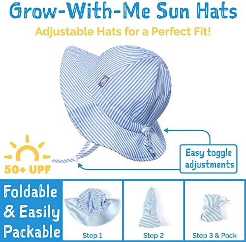 ЯНУАРИ и ЮЛИ Регулируеми Слънчеви шапки GRO-with-Me за бебета и малки деца