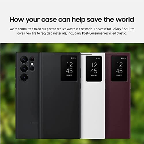 SAMSUNG Galaxy S22 Ultra S Case-View флип-надолу покритие - Защитен калъф за вашия телефон, управление на натискане на Ултра-модерен дизайн - В комплект кърпа за почистване от микро?