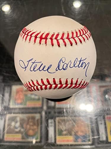 Стив Карлтън Кардиналите Phillies White Sox Hof Single Signed Baseball Jsa - Бейзболни топки с автограф на Стив Карлтона Кардиналс Филис Уайт Сокс Копито