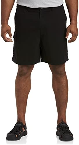 Мъжки къси панталони-карго DXL Big & Tall Essentials | Памук, свободно намаляване на директни пъхтя крака, дължина по вътрешния шев 8,5 инча