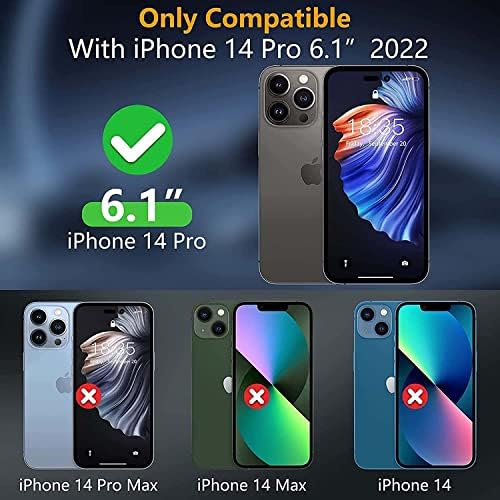 Калъф за мобилен телефон с възможност за сгъване кобур с шарени личи KOSSMA, за Apple iPhone 14 Pro Case 2022, Кожен калъф-за награда Премиум-клас [Защита на екрана и камера] (Цвят: кафяв)