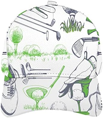 Wozukia Golf PatternWith Basket Spots Ежедневно Солнцезащитная Бейзболна Шапка на открито, Шапка, Обувки, Автомобили Стика, Ръкавици, Чанта за хартата, Набор от спортни съоръжения в стила на Скица, Дамска Мода, Мъжки