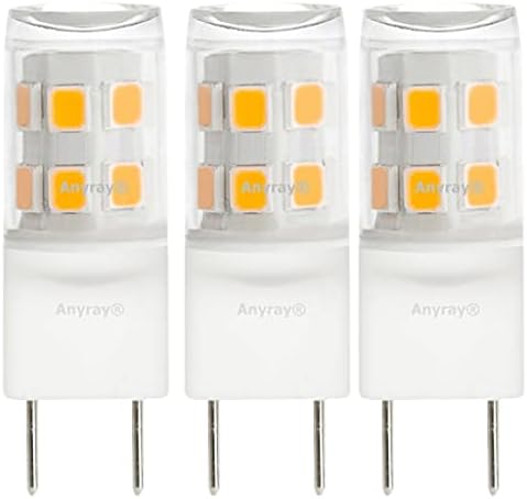 Anyray (3)-Led Лампи G8S Сменяеми Лампи за Samsung ME18H7045FS Микровълнова Крушка 120 В 20 W G8 (Мек Бял 3000 До)