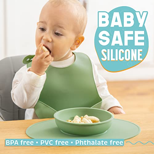 Аксесоари за отбиване от гърдата UpwardBaby с led подсветка - Издънка за бебето - Лъжици за самостоятелно хранене на 6 месеца, Вендузи, Силиконови Плочи - Плочи за самостоятелно ядене на малки деца - Съдове за BLW бебета