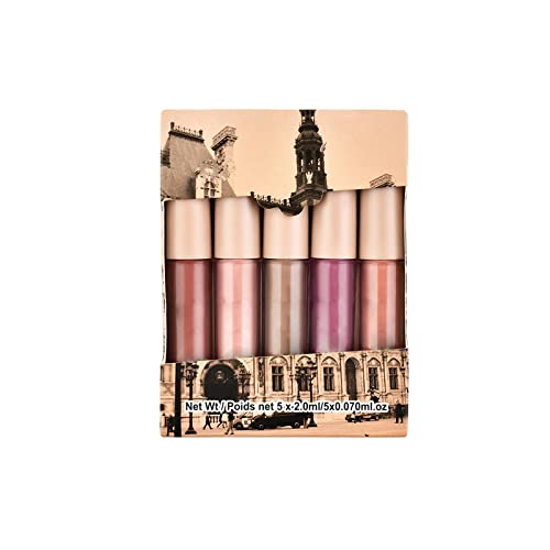 Червило Beauty 25ml Rose Lipstick Лесен Устойчив набор За придаване на блясък устните Long Candy Lip Plumper (B, Един размер)