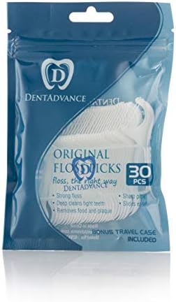 DentAdvance Оригинални Зъбни конци за почистване на зъби - Висококачествени Ъглови, лесно Досягаемые Задните Зъби | Зъбни конци | Без мирис, 90 карата, с Футляром за пътуване