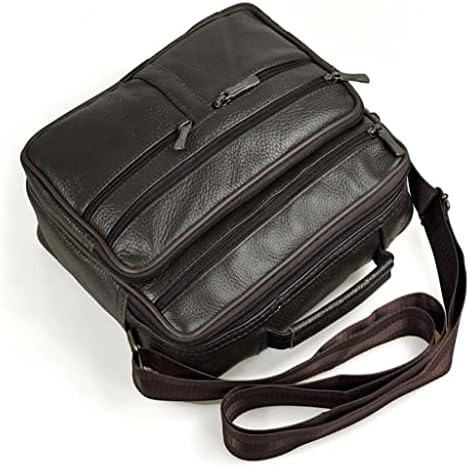 n/a Мъжки чанти-Месинджър от естествена кожа, Кафе цвят със Среден Размер, Мъжки чанти-тоут, портфейл (Цвят: E, размер: 1)