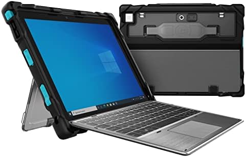 Калъф за лаптоп Gumdrop DropTech подходящ за Dell Latitude 12 7200/7210 2-в-1 (без четец на смарт-карти) за офис, пътуване, бизнес и професионалисти, здрави крачета за стабилна защита на устройството – черен