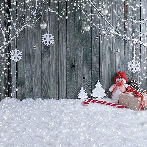 FiVan 5x3ft Коледен Фон За Снимки Винил Фон Дърво и Снежинка Фотобудка Декор за Коледно Парти Подпори