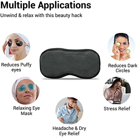 SandPuppy EyeFresh - Релаксиращ Гел маска за очи (опаковка от 2 броя) | идеален за отекших очите и тъмните кръгове | Може да се използва Като маска за сън, Без гел | Универсална кацане