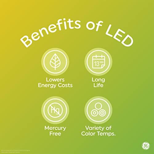 Led лампа за прожектор външно GE Lighting, Като цвят, Дневна светлина с мощност 7 W (което се равнява на 45 W), Средна база, Без регулиране на яркостта (1 опаковка)