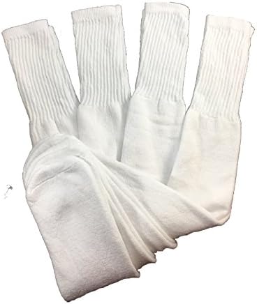 Мъжки Големи и Високи спортни чорапи-една тръба с Дължина до Прасците - 24 инча (4 двойки)