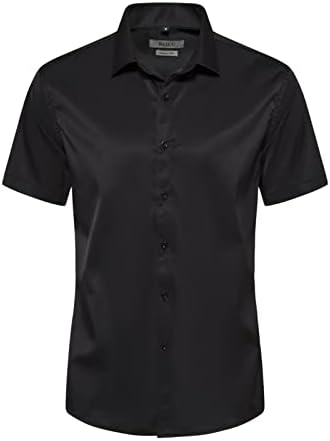 Мъжка риза-рокля BEILU с къси ръкави, Ежедневни Ризи с копчета, Бизнес Риза Без бръчки