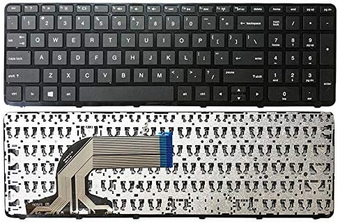 Suyitai Нова клавиатура за лаптопа САЩ с подмяна на рамка за HP 15-g023cl 15-g023ds 15-g024ds 15-g024nr