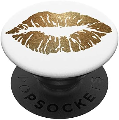 Gold White Lips PopSockets PopGrip: Замяна дръжка за телефони и таблети