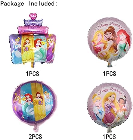 ОПИТАЙТЕ с 5 бр. балони от фолио принцеси на Дисни за детски рожден ден украса за детско парти в стил принцеса