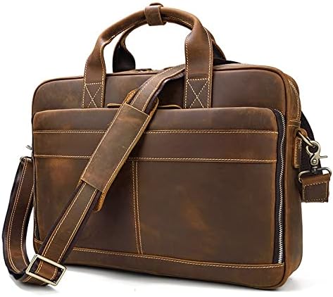 Мъжки портфейл WFJDC, Реколта чанта през рамо, Чанта за компютър, Бизнес чанта (Цвят: A, Размер: 30 * 40 * 10 см)
