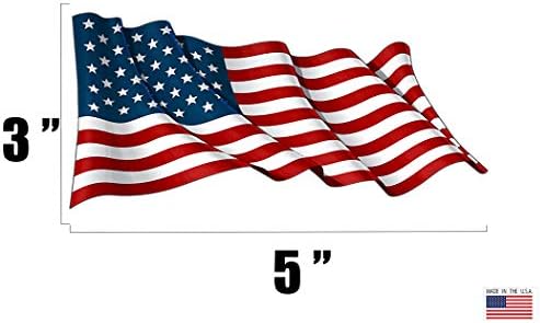 САЩ Набор от стикери с флага на сащ, Стикер на Бронята, Комбиниран Набор от Пет 5x3 Съединените Щати, Подаръчен Комплект