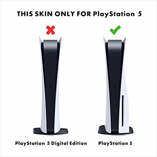 Кожата аниме нинджа HK Studio за PS5 - Лесно да се отстранява и е залепен до диска с капак за PS5 без мехурчета, водоустойчив - Кожа за Playstation 5 - Включително кожа за контролер PS5 и кожа за конзолата PS5