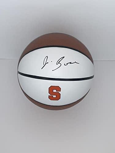 Джим Бехайм Подписа баскетболни топки Syracuse Orange Legend С Автограф Proof Jsa Coa - Баскетболни топки Колеж с Автограф