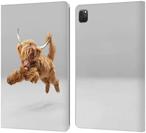 Дизайн на своята практика за главата Официално Лицензирани Пикселова животни Highland си кученце Surreal Pets Кожен Калъф-книжка-джобен формат и е Съвместим с Apple iPad Pro 11 2020/2021/2022