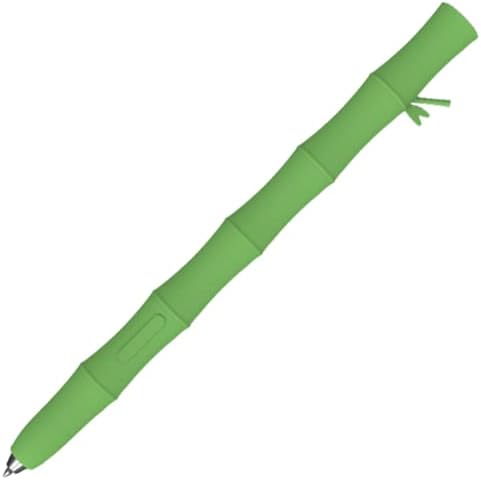 2 Опаковки Силиконов калъф в стил с бамбукова дръжка, сладки анимационни дизайн, съвместим с Samsung Galaxy Tab S6 Lite S Pen, защитен калъф за кожата, Нескользящий на притежателя, с гладка дръжка (светло зелен + тъмно-зелен)