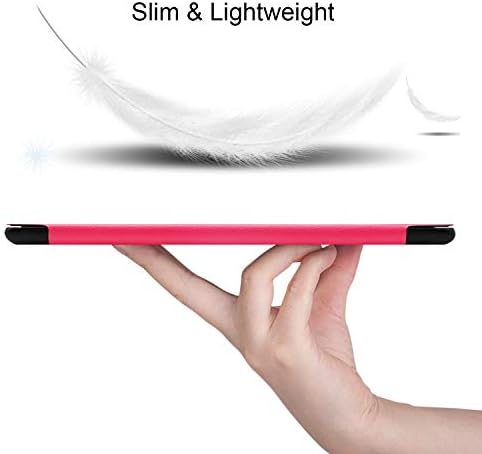 Калъф Galaxy Tab A 10,1 2019 T510 T515 - Techcircle Тънък, Лек калъф-поставка от Искусственнойкожи Премиум-клас с Три Гънки за Samsung Galaxy Tab A 10.1-Инчов таблет SM-T510/T515 2019 година на издаване, Розов