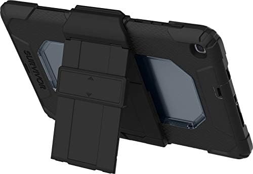 Вездеходный калъф Griffin Survivor за Samsung Galaxy Tab A 10.1 (2019) - Черно Военен стандарт Защитно фолио за екрана, Изключително здрава, Подвижна поставка - GSA-026-BLK