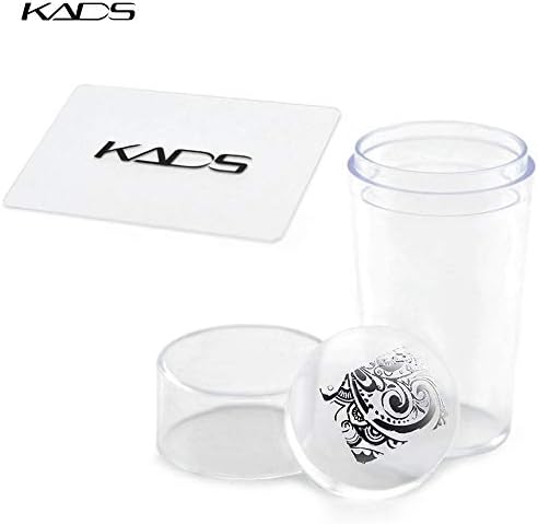 KADS 2 Комплекта Прозрачен Силиконов Печат за Нокти Прозрачен Видим Корпус Желе За Дизайн на Ноктите Шаблон Инструменти с Стъргало Подходящ за нокти DIY