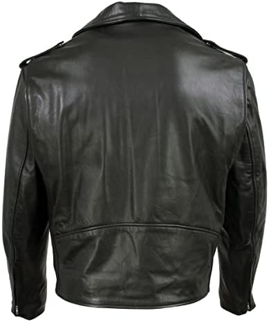 Мъжка черна мотоциклетът яке от кожа премиум-клас 'The Dean' Milwaukee Leather американското производство MLJKM5009