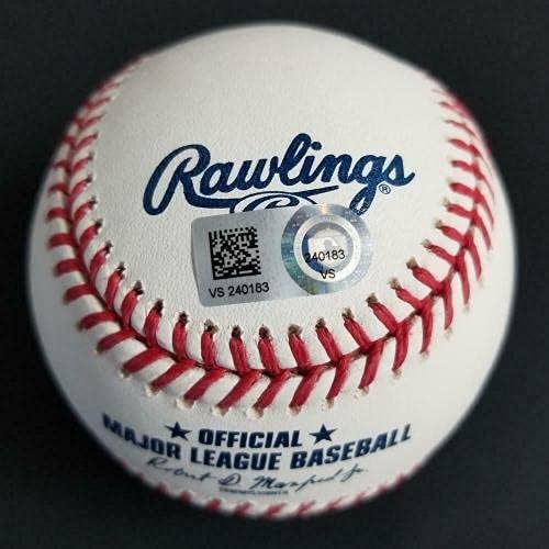 Автограф на Майк Пъстърва Millville Метеор, подписан от Играта на топка ~ MLB Auth Холограма Холограма бейзболни топки с автографи