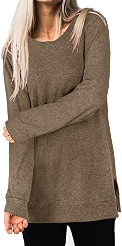 Дамски Пуловери WIHOLL с Кръгло деколте и Дълъг Ръкав, Обикновена Модни Върхове