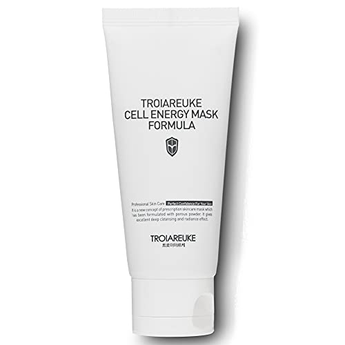 TROIAREUKE Cell Energy Mask, Глинена Маска за лице, която симулира Маска С Минерали и антиоксиданти За Дълбоко Хранене, Почистване на порите и премахване на отоци, Успокояване и охлаждане, Корейски Грижа за кожата