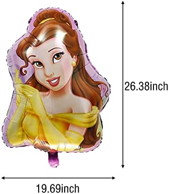 КАРИНА, 5 бр., балони Disney Princess Belle от mylar за рожден ден момичета, украса за парти в чест на рождения ден на принцеса