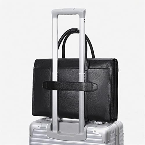 YLYAJY Мъжка чанта с ръчно изземване, мъжки чанти от телешка кожа с централен слой, Мъжка чанта-куфарче с голям капацитет (Цвят: D, размер: както е показано)