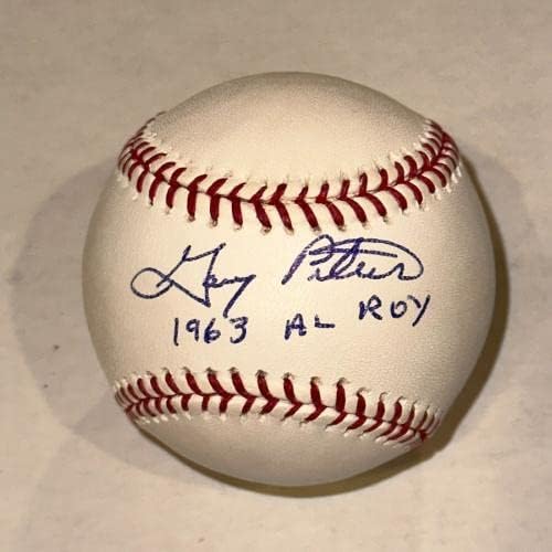 ГАРИ ПИТЪРС (Уайт Сокс) е Подписал Официален бейзболен договор MLB с PSA COA & ROY Inscrp - Бейзболни топки с автографи