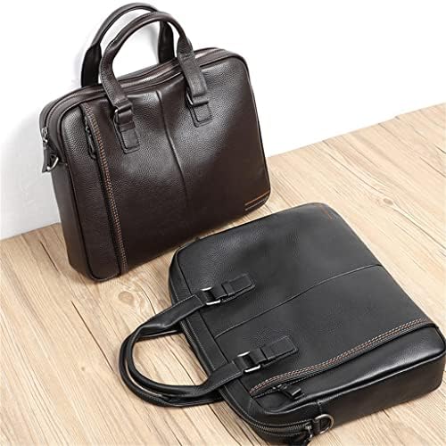 ZLVWB Портфейл от Естествена Кожа, чанта за лаптоп, офис чанта за мъже, Портфейли, голяма чанта от телешка кожа, бизнес (Цвят: E, размер: както е показано на фигурата)